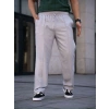 Erkek Keten Cepli Çıma Dikişli jogger Buggy Pantalon Rahat kalıp - Gri