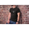 Erkek Kısa Kol Yazlık Tişört Bisiklet Yaka Baskılı Oversize T-Shirt - Siyah
