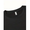 Erkek Kısa Kol Yazlık Tişört Bisiklet Yaka Baskılı Oversize T-Shirt - Siyah