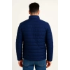 Erkek Mikro Su İtici Kapitone Baskılı Astarlı Fermuarlı Bomber Mont - Lacivert