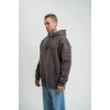 Erkek Nakışlı Kapüşonlu Oversize 3 İplik Pamuklu SweatShirt Hoodie - Füme