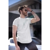 Erkek Özel Baskılı Modern Fit %100 Pamuk Bisiklet Yaka T-Shirt