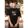 ERKEK Özel Baskılı Modern Fit %100 Pamuk Bisiklet Yaka T-Shirt