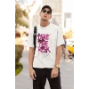 Erkek Özel Baskılı Modern Fit %100 Pamuk Bisiklet Yaka T-Shirt