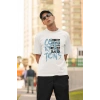 ERKEK Özel Baskılı Modern Fit %100 Pamuk Bisiklet Yaka T-Shirt