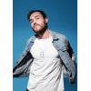 Erkek Özel Baskılı Modern Fit %100 Pamuk Bisiklet Yaka T-Shirt