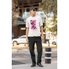 Erkek Özel Baskılı Modern Fit %100 Pamuk Bisiklet Yaka T-Shirt