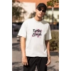 ERKEK Özel Baskılı Modern Fit %100 Pamuk Bisiklet Yaka T-Shirt