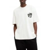 Erkek Tişört Baskılı Oversize kısa kol T-Shirt - Beyaz