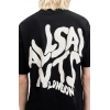 Erkek Tişört Baskılı Oversize Kısa kol T-shirt - Siyah