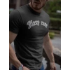 Erkek Tişort Bisiklet Yaka Baskılı kısa kol T-Shirt - Siyah