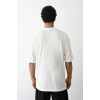 Erkek Tişört Düz Basic Penye Yazlık Bisiklet Yaka Kısa Kol T-Shirt - Beyaz