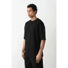Erkek Tişört Düz Basic Penye Yazlık Bisiklet Yaka Kısa Kol T-Shirt - Siyah