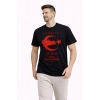 Erkek TÜRKİYE Ay Yıldız Baskılı Taraftar Forma T-Shirt - Siyah