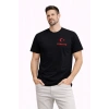 Erkek TÜRKİYE Ay Yıldız Baskılı Taraftar Forma T-Shirt - Siyah