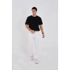 Erkek Üç İplik Basic Eşofman Pantolon - Beyaz