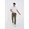Erkek Üç İplik Basic Eşofman Pantolon - Haki