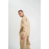 Erkek Uzun Kol Bisiklet Yaka 3 iplik Pamuklu Kışlık SweatShirt  - Bej