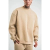 Erkek Uzun Kol Bisiklet Yaka 3 iplik Pamuklu Kışlık SweatShirt  - Bej