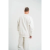 Erkek Uzun Kol Bisiklet Yaka 3 iplik Pamuklu Kışlık SweatShirt  - Beyaz