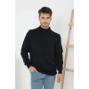 Erkek Yarım Balıkçı Yaka Triko Kazak - Lacivert