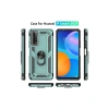 Huawei P Smart 2021 Kılıf Sofya Yüzüklü Silikon Kapak - Yeşil