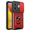 İnfinix Zero 30 4g Kılıf Pars Lens Yüzüklü Silikon - Kırmızı