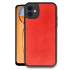 İphone 11 Kılıf Aras Deri Kapak - Kırmızı