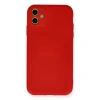 İphone 11 Kılıf Nano İçi Kadife Silikon - Kırmızı