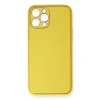 İphone 12 Pro Kılıf Coco Deri Silikon Kapak - Sarı