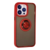 İphone 13 Pro Kılıf Montreal Yüzüklü Silikon Kapak - Kırmızı