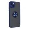 İphone 14 Kılıf Montreal Yüzüklü Silikon Kapak - Lacivert
