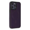 İphone 14 Pro Max Kılıf Ozzi Magsafe Deri Kapak - Derin Mor