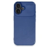 İphone 16 Kılıf Auto Focus Karbon Kapak - Lacivert