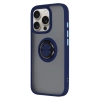 İphone 16 Pro Kılıf Montreal Yüzüklü Silikon Kapak - Lacivert