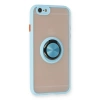 İphone 6 Kılıf Montreal Yüzüklü Silikon Kapak - Buz Mavi