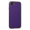 İphone 7 Kılıf Coco Deri Silikon Kapak - Mor