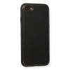 İphone 7 Kılıf Coco Deri Silikon Kapak - Siyah