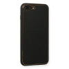 İphone 7 Plus Kılıf Coco Deri Silikon Kapak - Siyah
