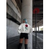 Kadın 3 iplik Pamuklu Bisiklet Yaka GÜL Baskılı SweatShirt - BeyazBeyaz