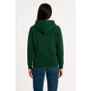 Kadın 3 İplik Pamuklu Kapüşonlu Kanguru Cepli Sweatshirt hoodie - Haki