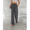 Kadın Ayrobin Oversize Kadın Pantolon - Füme