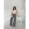 Kadın Ayrobin Oversize Kadın Pantolon - Füme