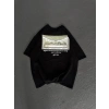 Kadın Baskılı T-Shirt Kısa Kol Bisiklet Yaka Oversize Rahat Kalıp Günlük Tişört - Siyah