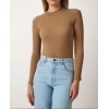 Kadın Full Likralı Fitilli Kaşkorse Body - Kahve