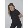 Kadın Kapüşonlu T-Shirt Kısa Kol Bisiklet Yaka Slimfit Tişört   - Siyah