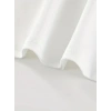 Kadın Kısa Kol Yazlık Tişört Bisiklet Yaka Baskılı Oversize T-Shirt - Beyaz