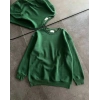 Kadın Kışlık Bisiklet Yaka Üç İplik Basic SweatShirt - Haki