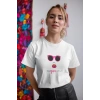 Kadın Özel Baskılı Modern Fit %100 Pamuk Bisiklet Yaka T-Shirt