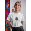 Kadın Özel Baskılı Modern Fit %100 Pamuk Bisiklet Yaka T-Shirt